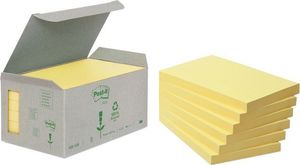 Staples Ekologiczne karteczki samoprzylepne post-it 76x127mm, żółte 6/p 1