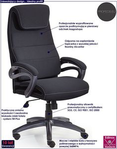 Krzesło biurowe Profeos Lantan Czarne 2