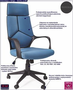 Krzesło biurowe Profeos Viver Niebieskie 2