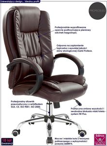 Krzesło biurowe Profeos Ariel Ciemnobrązowe 2