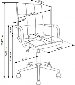 Krzesło biurowe Profeos Amber 2X Fioletowe 2