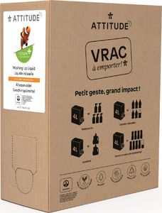 Attitude Attitude, Płyn do mycia naczyń, Skórka Cytrynowa (Citrus Zest), 4l, 160 prań 2