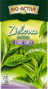 Big Active Herbata zielona big-active z bergamotką o smaku earl grey 20/p 1