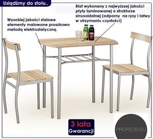 Profeos Stół z krzesłami Twiner - biały 2