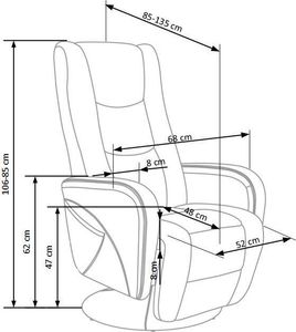 Profeos Fotel masujący Litos 2X - popielaty 5