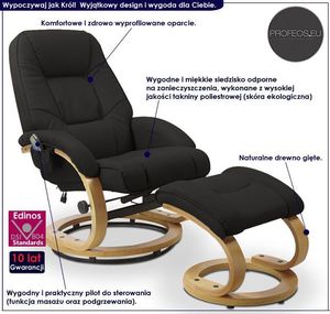 Profeos Fotel podgrzewany z masażem Keltis Black 2