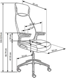 Krzesło biurowe Profeos Logan Popielate 3