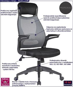 Krzesło biurowe Profeos Ambros Czarne 2