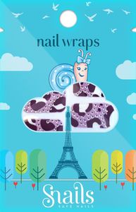 Snails Naklejki na paznokcie Nail Wrap Purple Zebra 1
