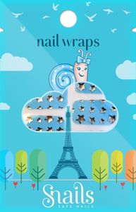 Snails Naklejki na paznokcie, Nail Wrap – Blue Stars, niebieskie gwiadzy 1