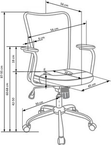 Krzesło biurowe Profeos Alwer Różowe 3