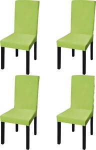 vidaXL Elastyczne pokrowce na krzesła, 4 szt., zielone 1
