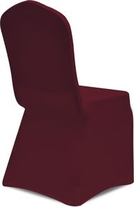 vidaXL Naciągany pokrowiec na krzesło - bordo - 50 szt. 4