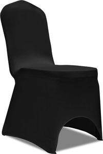 vidaXL Elastyczne pokrowce na krzesła, 50 szt., czarne 1
