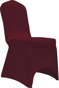 vidaXL Elastyczne pokrowce na krzesła, burgundowe, 12 szt. 3