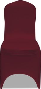 vidaXL Elastyczne pokrowce na krzesła, burgundowe, 12 szt. 4