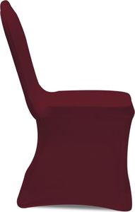 vidaXL Elastyczne pokrowce na krzesła, burgundowe, 12 szt. 5