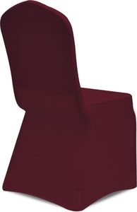 vidaXL Elastyczne pokrowce na krzesła, burgundowe, 12 szt. 6
