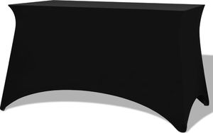 vidaXL Elastyczny pokrowiec na stół 243x76x74 cm, 2 szt., czarne 1