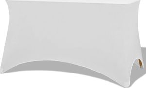 vidaXL Elastyczny pokrowiec na stół 243x76x74 cm, 2 szt., białe 1