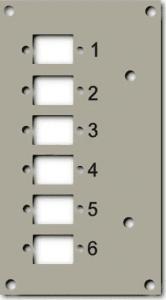 EFB EFB 53705.3v2b EFB Panel przedni do przełącznicy na szynę DIN EFB 53705.1v3, 6x SC Simp/LC Dupl 1