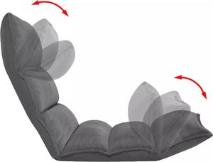 vidaXL Składana leżanka, szara, tkanina 5