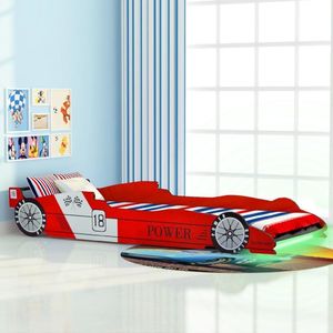 vidaXL Łóżko dziecięce w kształcie samochodu, 90 x 200 cm, czerwone 1