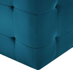 vidaXL Pufy, 2 szt., niebieskie, 30 x 30 x 30 cm, aksamit 5