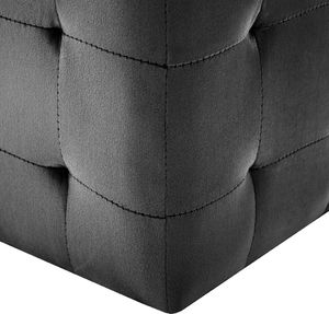 vidaXL Pufy, 2 szt., czarne, 30 x 30 x 30 cm, aksamit 5