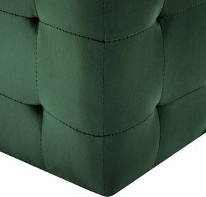 vidaXL Pufy, 2 szt., zielone, 30 x 30 x 30 cm, aksamit 5