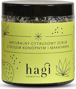 Hagi Hagi, Naturalny scrub do ciała cytrusowy z olejem konopnym i makadamia, 300g 1