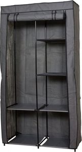 Saska Garden Szafa tekstylna garderoba ciemny szary 88x46x170 cm 1