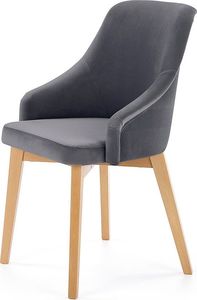 Elior Krzesło drewniane Altex 2X - grafit + dąb miodowy 1