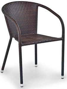 Elior Rattanowe krzesło ogrodowe Lukka - brązowe 1