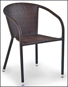 Elior Rattanowe krzesło ogrodowe Lukka - brązowe 3