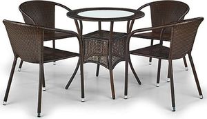 Elior Rattanowe krzesło ogrodowe Lukka - brązowe 4