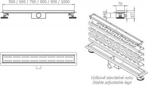 Hydroland ODWODNIENIE LINIOWE SLEEK 800 // OD.H.SLEEK-800 8