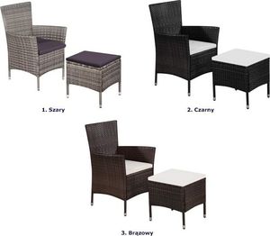 Elior Fotel ogrodowy z podnóżkiem Felnar - szary 8