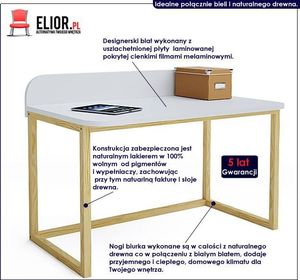 Biurko Elior Inelo X6 Białe 100 cm x 58 cm 2