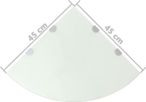 vidaXL Półka narożna 45cm biały (3051600) 6