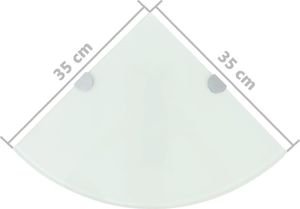vidaXL Półka narożna 35cm biały (3051599) 7