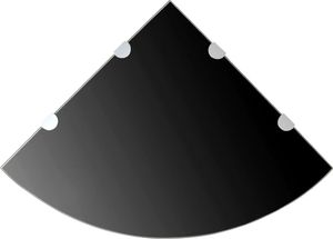 vidaXL Półka narożna 45cm czarny (3051597) 1