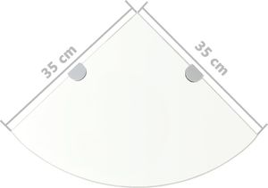 vidaXL Półka narożna 35cm przezroczysty (3051593) 7