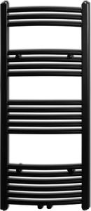 Grzejnik łazienkowy vidaXL Grzejnik łazienkowy, wygięty 500 x 1160 mm, czarny (141915) - 141915 2