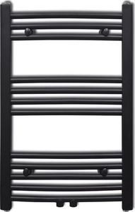 Grzejnik łazienkowy vidaXL Grzejnik łazienkowy, wygięty 500 x 764 mm, czarny (141913) - 141913 2