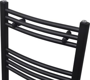 Grzejnik łazienkowy vidaXL Grzejnik łazienkowy, wygięty 500 x 764 mm, czarny (141913) - 141913 3