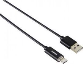 Kabel USB Hama USB-A - USB-C 1 m Czarny (000742550000) 1