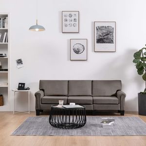 vidaXL 3-osobowa sofa, taupe, tapicerowana tkaniną 1