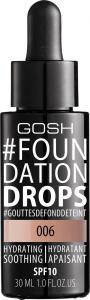 Gosh #Foundation Drops 006 Tawny 30ml 1