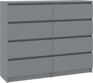vidaXL Komoda, szara, 120 x 35 x 99 cm, płyta wiórowa 2